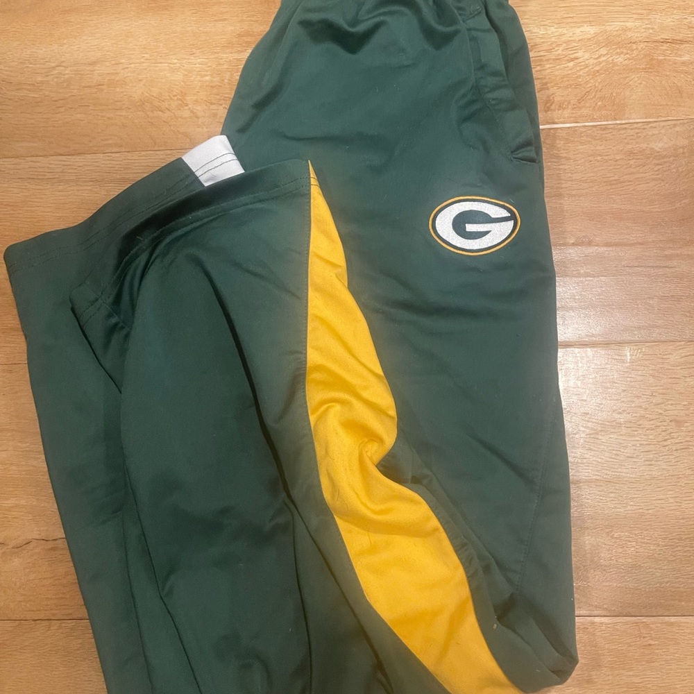 NFL team apparel Packers NFL Track Pants Men's L Warm-Up Joggers  youth L